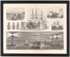 Seeweesen, Tafel 21. Brockhaus, XIX sz. második fele. Acélmetszet, papír, apró foltokkal a lapalján,...