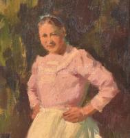 Nyilasy Sándor (1873 - 1934): Lány. Olaj, vászon, jelzett, fa keretben, 32x21 cm