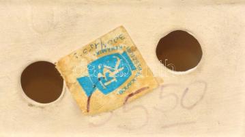 Bodrogkeresztúri könyves (Kőszeg) bagoly, részben kézzel festett, jelzés nélkül, kopásnyomokkal, m: ...