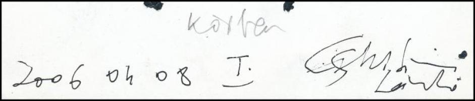 Csorba Simon László (1943-): Körben. Vegyes technika, papír, jelzett és datált (2006.04.08), 29,5x21...