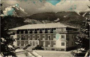 1953 Tátralomnic, Tatranská Lomnica (Tátra, Magas Tátra, Vysoké Tatry); Hotel-penzion Spissky domov, Slavkovsky stít / turistaszálló, Nagyszalóki-csúcs / tourist hotel, mountain peak (EB)