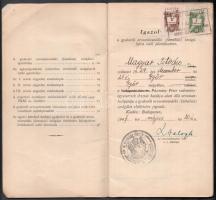 1949 Gyakorló orvosnövendéki szolgálati könyvecske