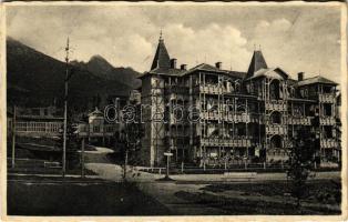 1943 Újtátrafüred, Neu-Schmecks, Novy Smokovec (Tátra, Magas Tátra, Vysoké Tatry); szálloda. Géza Bányász kiadása / hotel