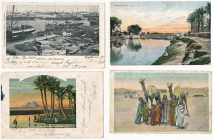 6 db RÉGI egyiptomi képeslap / 6 pre-1945 Egyptian town-view postcards