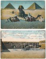 6 db RÉGI  egyiptomi képeslap / 6 pre-1945 Egyptian town-view postcards