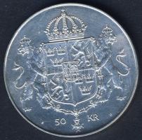Svédország 1976. 50Kr Ag "XVI.Károly Gusztáv és Szilvia esküvője T:1/2+