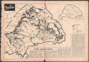 cca 1941-42 Képes Vasárnap újságból kivágott 2 db térkép Erdélyről a bevonulás után + 1 db II. világháborús térkép Észak-Európáról.