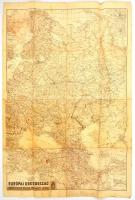 1942 Európai Oroszország térképe, 1:5000.000, M. Kir. Honvéd Térképészeti Intézet, hajtott, foltos. szakadásokkal. 94×63 cm