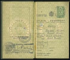 1940 Keményfedeles útlevél