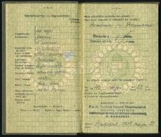1940 Keményfedeles útlevél