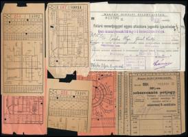 cca 1920-1950 Kb 25 db utazási jegy, közlekedési jegy