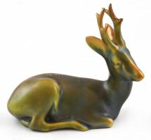 Zsolnay eozin mázas őzike. Jelzett, hibátlan. m: 12 cm