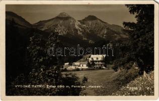 1936 Zár, Zsgyár, Zsdjár, Zdiar (Tátra, Magas-Tátra, Vysoké Tatry); Tatra-Pension Heldák / szálloda / hotel (EM)
