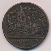 Lazarovszky László 1988. "Somló vára / Keszthelyi Éremgyűjtő Csoport" Br emlékérem (50mm) ...