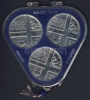 1976. 200Ft Ag 3klf db "Festők I. - Derkovits, Szinyei, Munkácsi" sor T:BU Eredeti MNB tokban (tok sérült)!