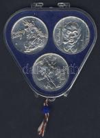 1976. 200Ft Ag 3klf db "Festők I. - Derkovits, Szinyei, Munkácsi" sor T:BU Eredeti MNB tok...