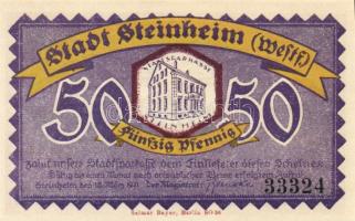 Német Birodalom/Weimari Köztársaság/ Steinheim 1921. 25Pf + 50Pf + 1M 3klf db, teljes sor T:I