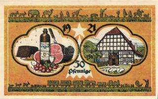 Német Birodalom/Weimari Köztársaság/ Steinheim 1921. 25Pf + 50Pf + 1M 3klf db, teljes sor T:I