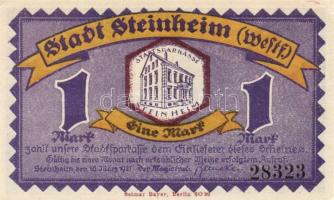 Német Birodalom/Weimari Köztársaság/ Steinheim 1921. 25Pf + 50Pf + 1M 3klf db, teljes sor T:I