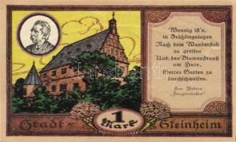 Német Birodalom/Weimari Köztársaság/ Steinheim 1921. 25Pf + 50Pf + 1M 3klf db, teljes sor T:I