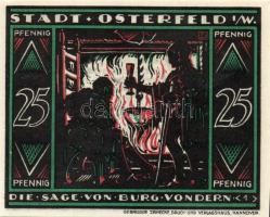 Német Birodalom/Weimari Köztársaság/ Osterfeld 1921. 25Pf(3x) + 50Pf(3x) + 75Pf(3x) + 100Pf összesen...