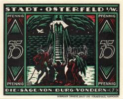 Német Birodalom/Weimari Köztársaság/ Osterfeld 1921. 25Pf(3x) + 50Pf(3x) + 75Pf(3x) + 100Pf összesen...