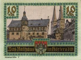 Német Birodalom/Weimari Köztársaság/ Höxter 1921. 10Pf + 25Pf + 50Pf 3klf db, teljes sor T:I