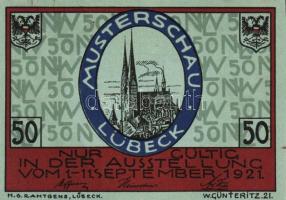 Német Birodalom/Weimari Köztársaság/ Lübeck 1921. 50Pf(5x) 5klf db, teljes sor T:I