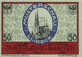 Német Birodalom/Weimari Köztársaság/ Lübeck 1921. 50Pf(5x) 5klf db, teljes sor T:I