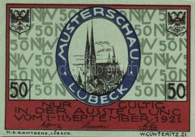 Német Birodalom/Weimari Köztársaság/ Lübeck 1921. 50Pf(5x) 5klf db, teljes sor T:I