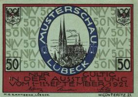 Német Birodalom/Weimari Köztársaság/ Lübeck 1921. 50Pf(5x) 5klf db, teljes sor T:I