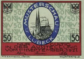 Német Birodalom/Weimari Köztársaság/ Lübeck 1921. 50Pf(5x) 5klf db, teljes sor T:I