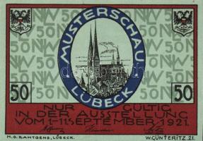 Német Birodalom/Weimari Köztársaság/ Lübeck 1921. 50Pf(5x) 5klf db, teljes sor T:I