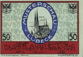 Német Birodalom/Weimari Köztársaság/ Lübeck 1921. 50Pf(5x) 5klf db, teljes sor T:I