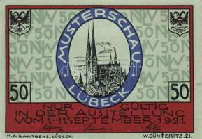 Német Birodalom/Weimari Köztársaság/ Lübeck 1921. 50Pf(5x) 5klf db, teljes sor T:I