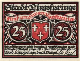 Német Birodalom/Weimari Köztársaság/ Lippsrpinge 1921. 25Pf +  50Pf + 75Pf 3klf db, teljes sor T:I,I-