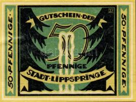 Német Birodalom/Weimari Köztársaság/ Lippsrpinge 1921. 25Pf +  50Pf + 75Pf 3klf db, teljes sor T:I,I...