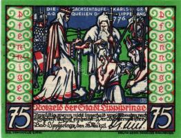 Német Birodalom/Weimari Köztársaság/ Lippsrpinge 1921. 25Pf +  50Pf + 75Pf 3klf db, teljes sor T:I,I...