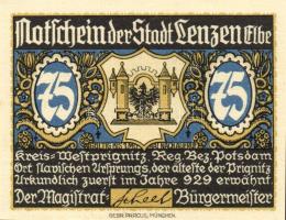 Német Birodalom/Weimari Köztársaság/ Lenzen D.N. 50Pf(3x) + 75Pf(3x) 6klf db, teljes sor T:I