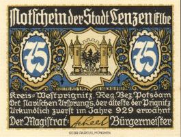 Német Birodalom/Weimari Köztársaság/ Lenzen D.N. 50Pf(3x) + 75Pf(3x) 6klf db, teljes sor T:I