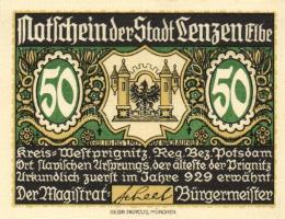 Német Birodalom/Weimari Köztársaság/ Lenzen D.N. 50Pf(3x) + 75Pf(3x) 6klf db, teljes sor T:I