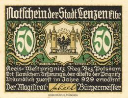 Német Birodalom/Weimari Köztársaság/ Lenzen D.N. 50Pf(3x) + 75Pf(3x) 6klf db, teljes sor T:I