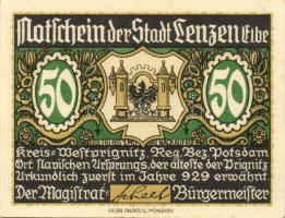 Német Birodalom/Weimari Köztársaság/ Lenzen D.N. 50Pf(3x) + 75Pf(3x) 6klf db, teljes sor T:I