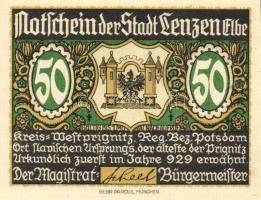 Német Birodalom/Weimari Köztársaság/ Lenzen D.N. 50Pf(3x) + 75Pf(3x) 6klf db, teljes sor T:I