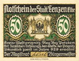 Német Birodalom/Weimari Köztársaság/ Lenzen D.N. 50Pf(3x) + 75Pf(3x) 6klf db, teljes sor T:I