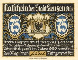 Német Birodalom/Weimari Köztársaság/ Lenzen D.N. 50Pf(3x) + 75Pf(3x) 6klf db, teljes sor T:I