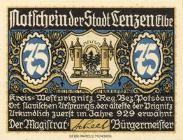 Német Birodalom/Weimari Köztársaság/ Lenzen D.N. 50Pf(3x) + 75Pf(3x) 6klf db, teljes sor T:I