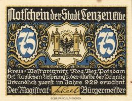 Német Birodalom/Weimari Köztársaság/ Lenzen D.N. 50Pf(3x) + 75Pf(3x) 6klf db, teljes sor T:I