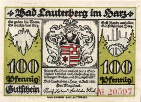 Német Birodalom/Weimari Köztársaság/ Lanterberg 1921. 25Pf + 50Pf + 75Pf + 100Pf + 300Pf 5klf db, teljes sor T:I,I-