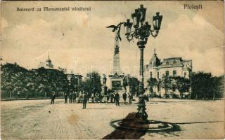 Ploiesti, Ploesti; Bulevard cu Monumentul vanatorul / monument (fa)